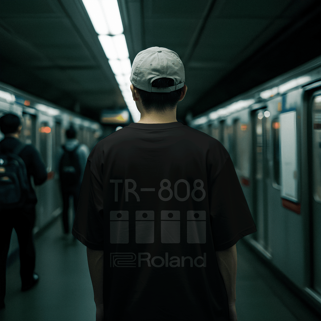 Roland 808 T-Shirt - Black on Black 2025 – Roland Store London