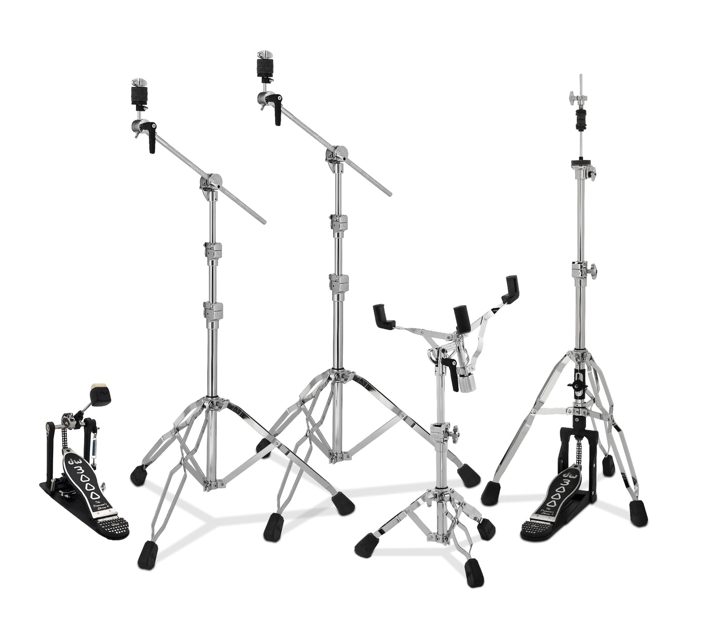DW Drums 3000 Series Hardware Pack, 5-Piece, Chrome