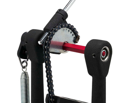 DW Drums 5000 Series Accelerator Single Chain, Narrow Footboard Single Bass Drum Pedal with Bag