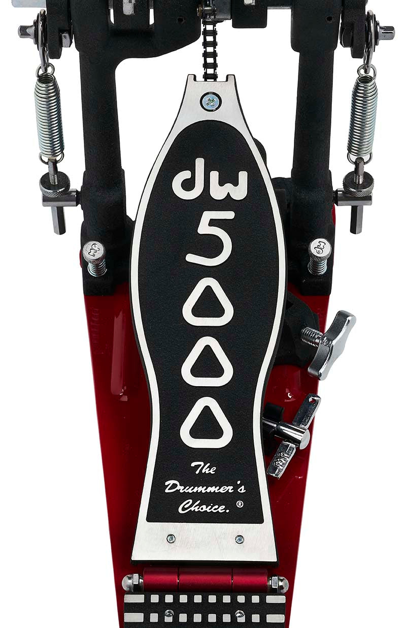 DW Drums 5000 Series Accelerator Single Chain, Narrow Footboard Single Bass Drum Pedal with Bag