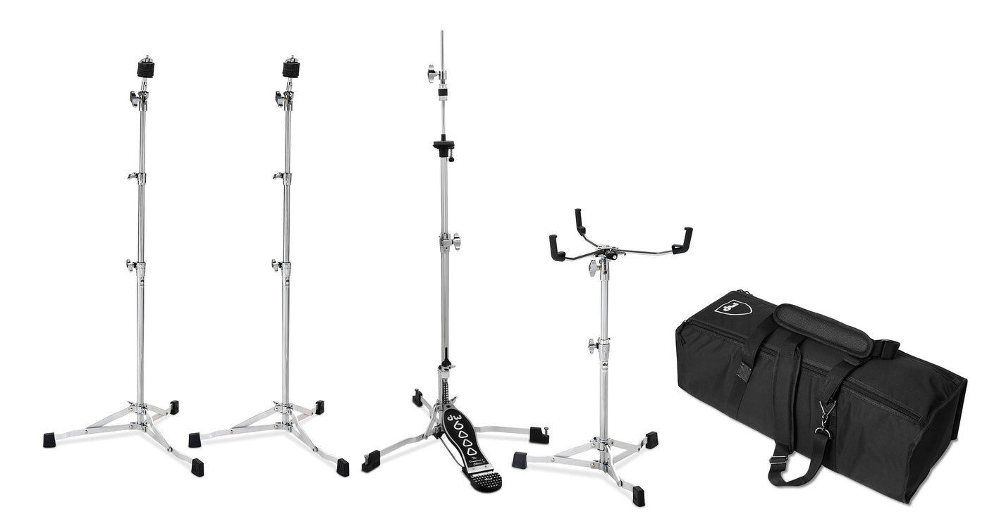 DW Drums 6000 Series Ultralight Series Flush Base Hardware Pack with Bag, Chrome