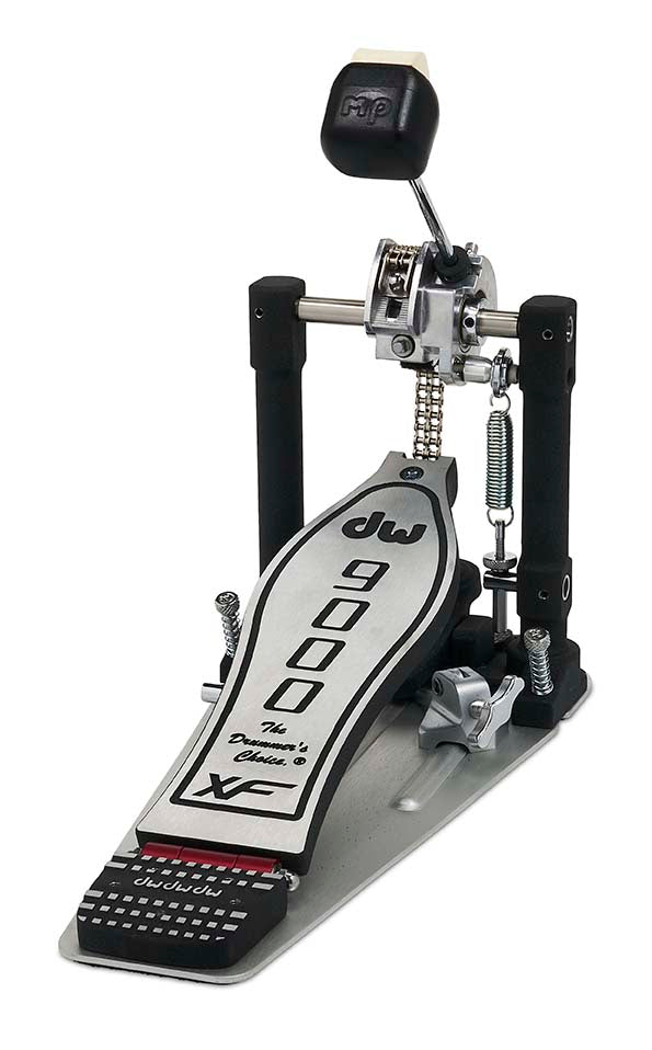 DW Drums 9000 Series XF Extended Footboard Single Bass Drum Pedal with Bag