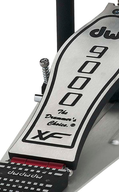 DW Drums 9000 Series XF Extended Footboard Double Bass Drum Pedal with Bag