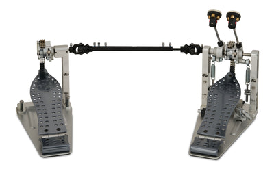 DW Drums MFG Series Machined Chain Drive Double Pedal with Bag, Polished Aluminum