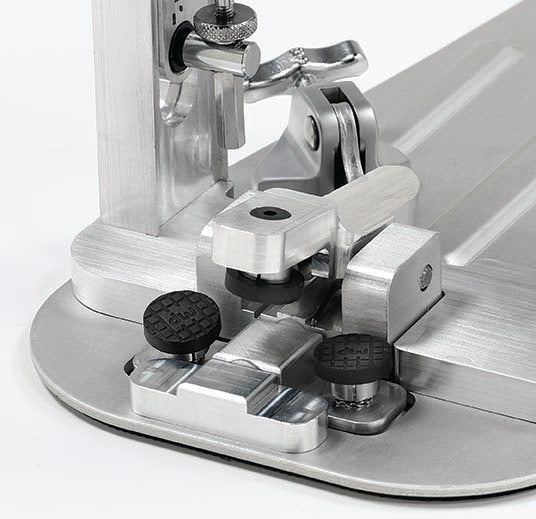 DW Drums MFG Series Machined Chain Drive Double Pedal with Bag, Polished Aluminum