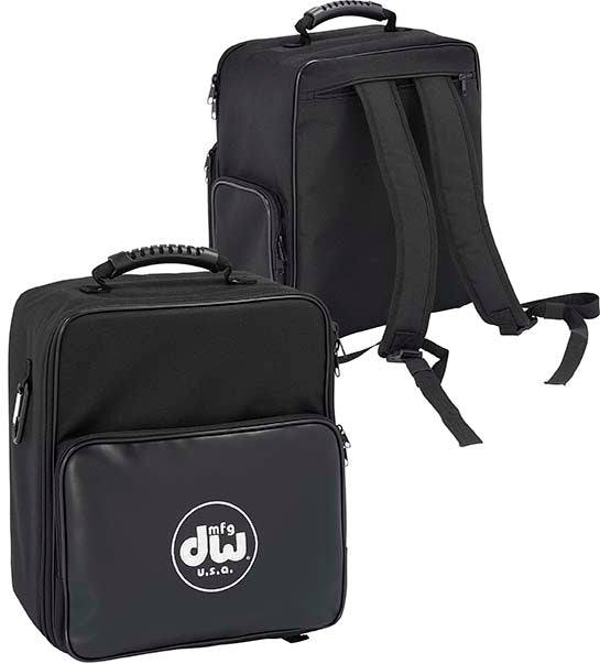 DW Drums MFG Series Machined Chain Drive Double Pedal with Bag, Polished Aluminum