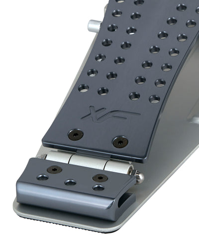 DW Drums MFG Series Machined Chain Drive Single Bass Drum Pedal with Extended Footboard, Polished Aluminum