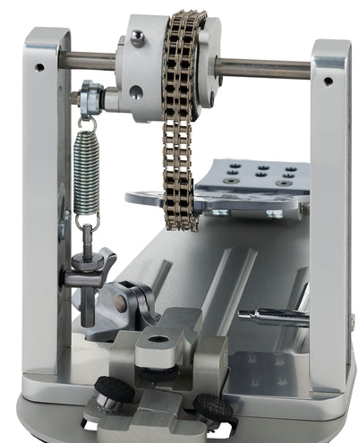 DW Drums MFG Series Machined Chain Drive Single Pedal with Bag, Polished Aluminum