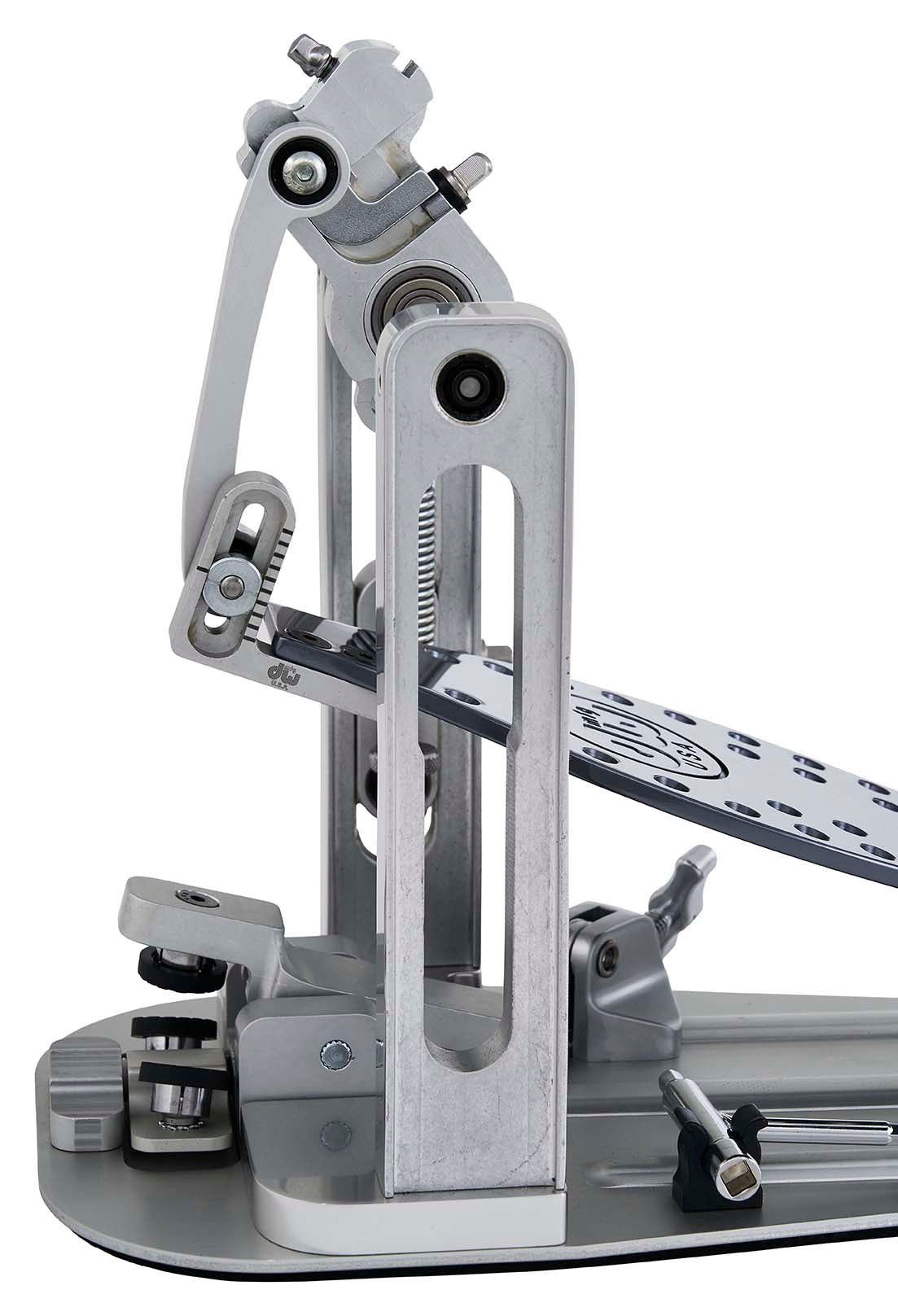 DW Drums MFG Series Machined Direct Drive Double Pedal with Bag, Polished Aluminum