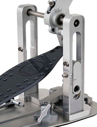 DW Drums MFG Series Machined Direct Drive Double Pedal with Bag, Polished Aluminum