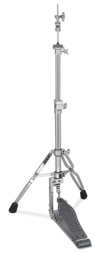 DW Drums MFG Series Machined Direct Drive 2-Legged Hi-Hat Stand with Extended Footboard, Polished Aluminum