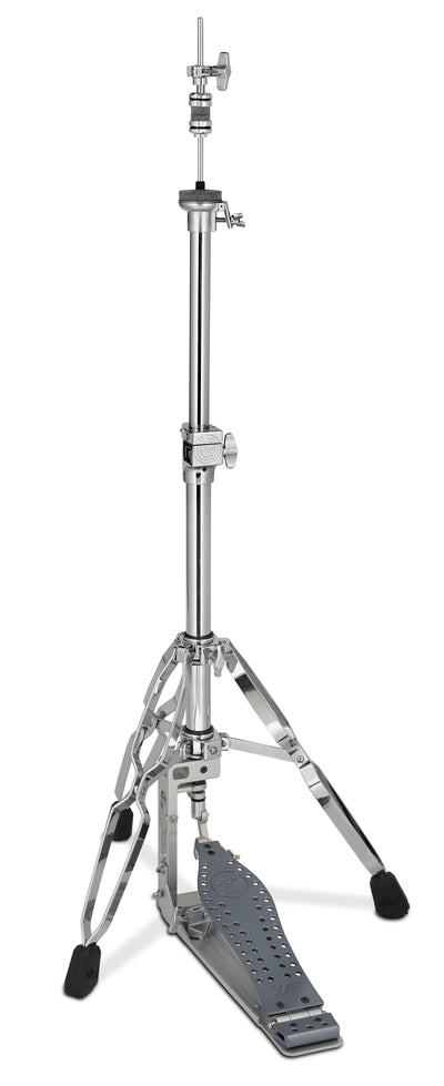 DW Drums MFG Series Machined Direct Drive 3-Legged Hi-Hat Stand with Extended Footboard, Polished Aluminum
