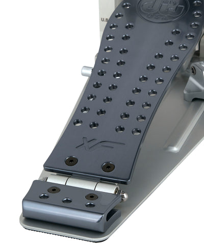 DW Drums MFG Series Machined Direct Drive Single Bass Drum Pedal with Extended Footboard, Polished Aluminum
