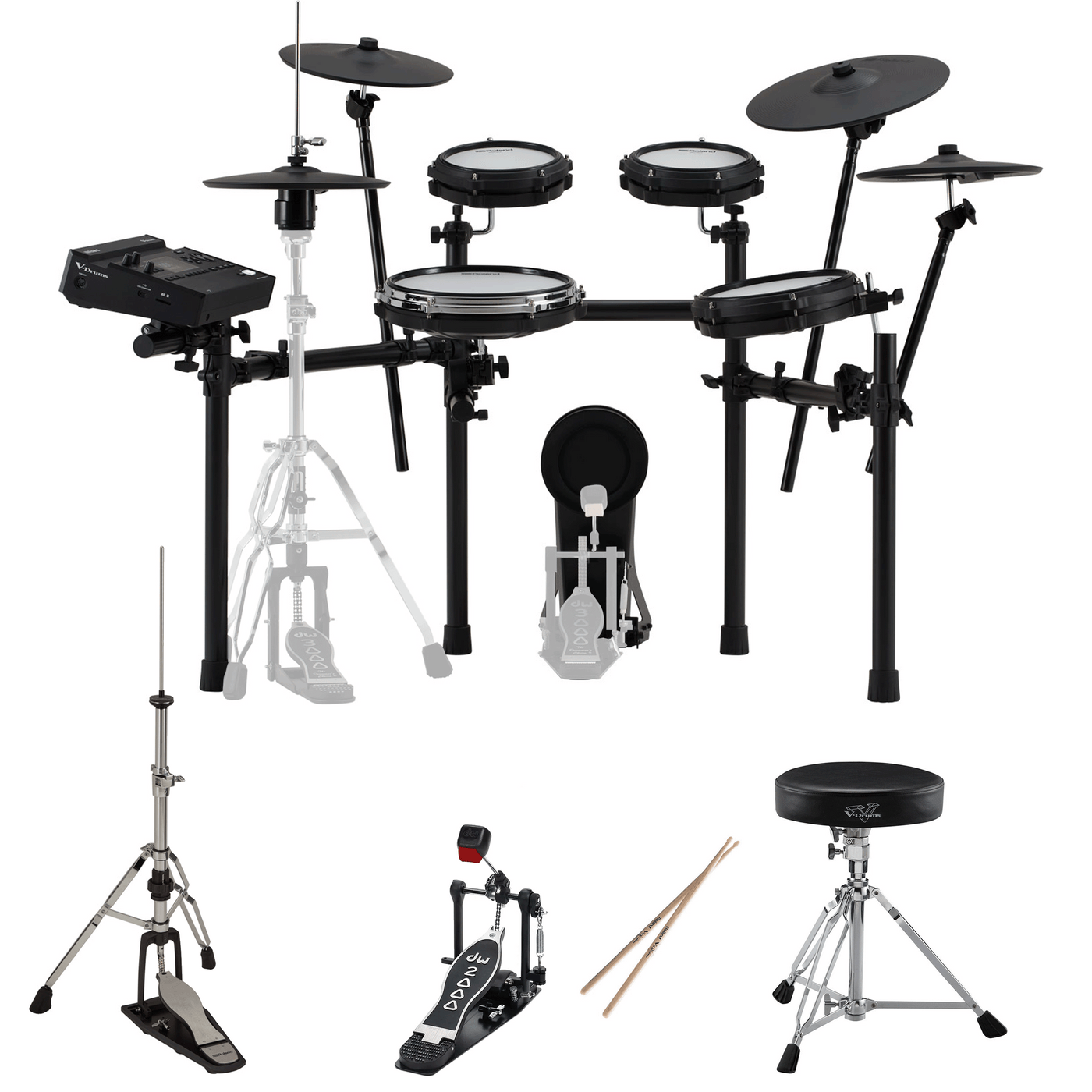 Roland TD316 V-Drums Digital Drum Kit with Hardware & Accessories