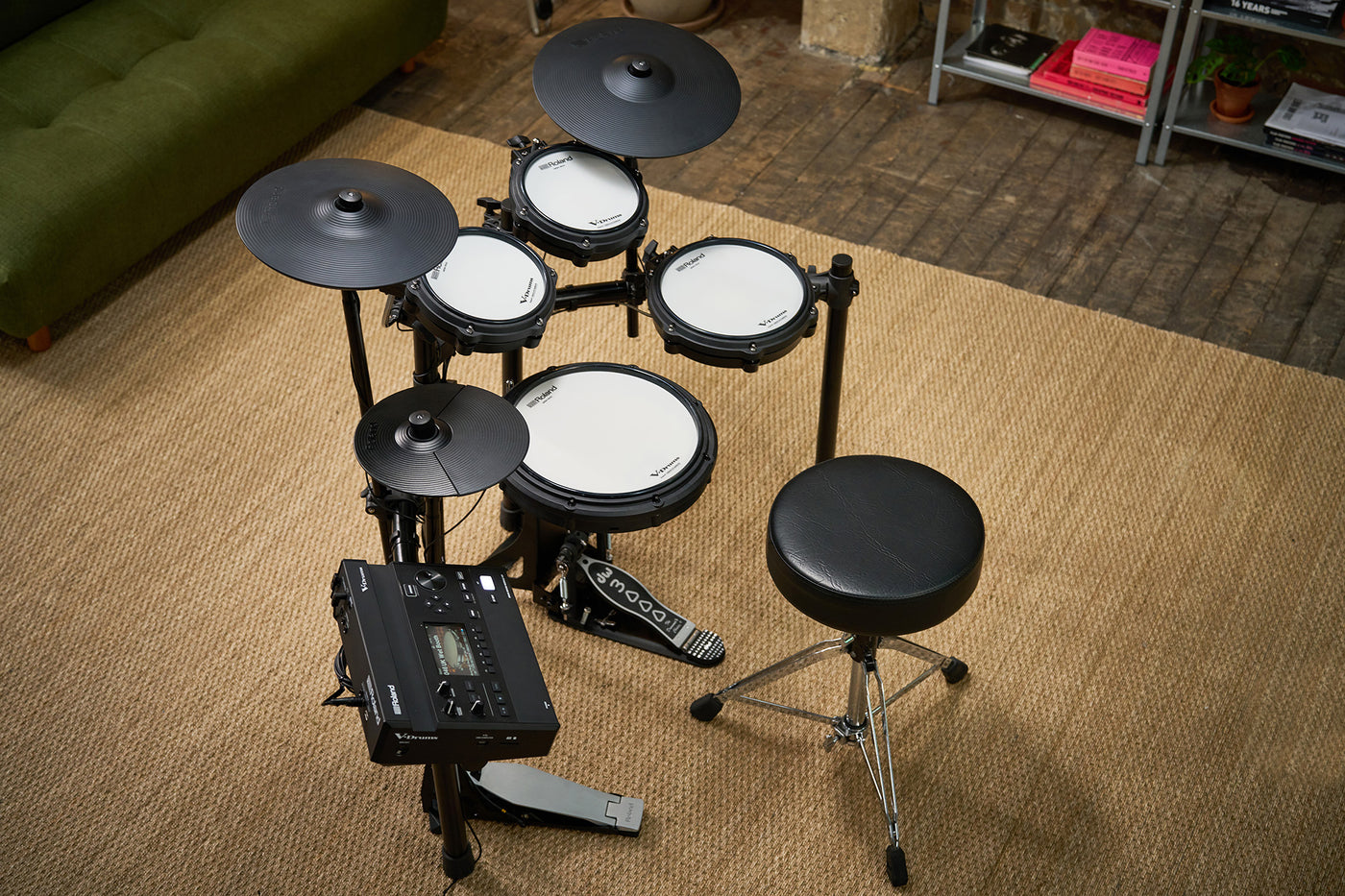 Roland TD313 V-Drums Digital Drum Kit with Hardware & Accessories