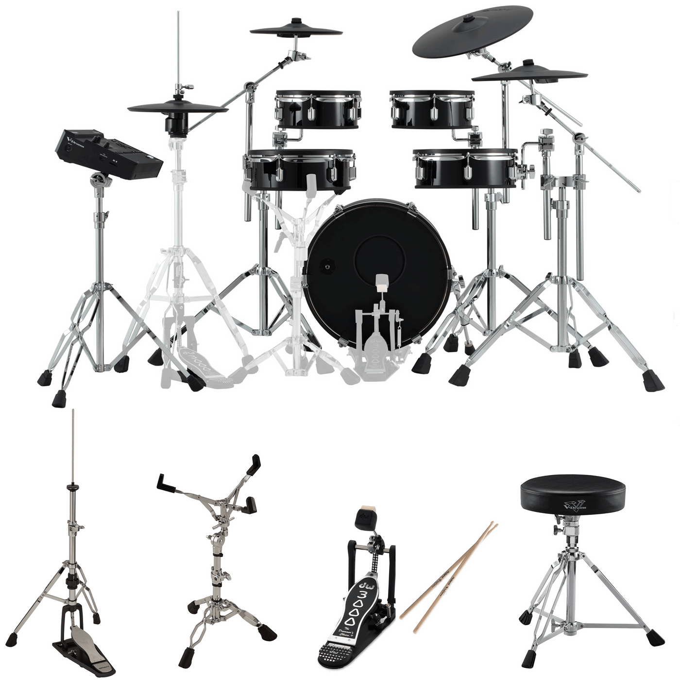 Roland VAD316 V-Drums Acoustic Design Digital Drum Kit with Hardware & Accessories