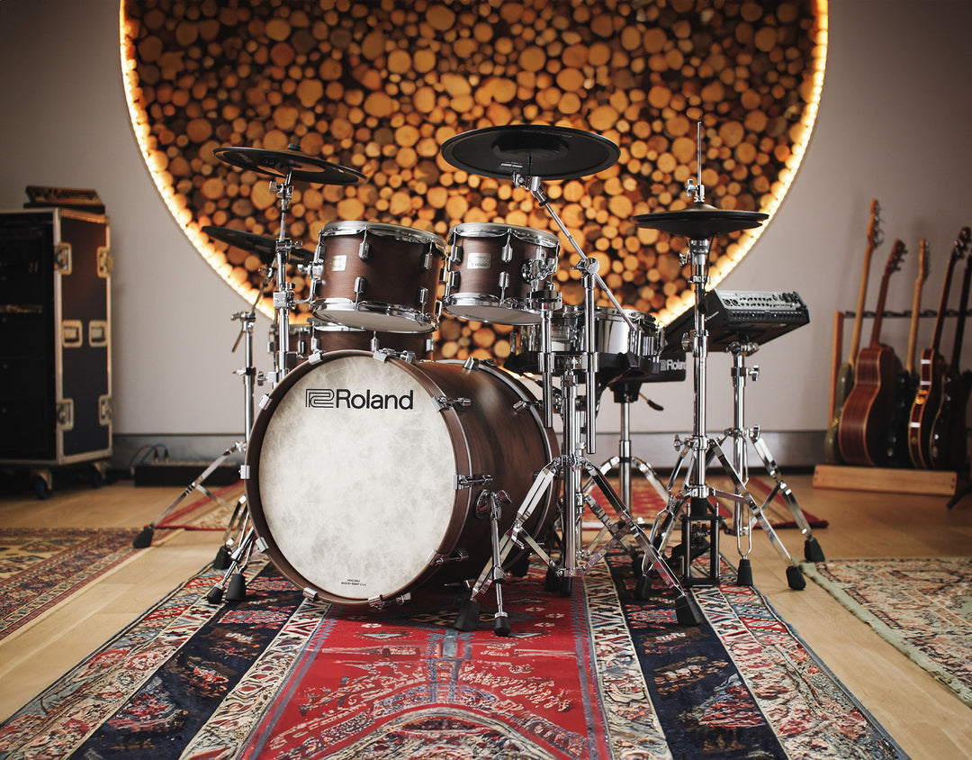 Roland VAD716-SW V-Drums Acoustic Design Kit (Satin Walnut), exc