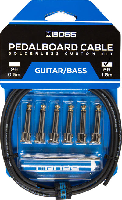 BOSS BCK-6 Pedal Board Cable Kit, 6 Connectors,  6ft/1.8 M Cable