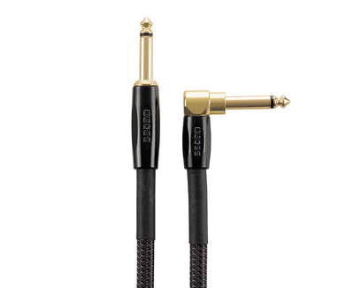 Boss BIC-P18A Premium Standard Instrument Cable, 18ft/5.5m with 1 Straight, 1 Angled Jack