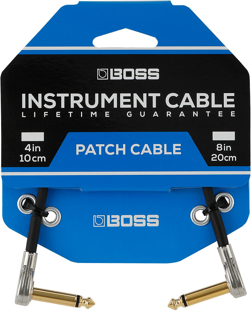 BOSS BPC-4 Patch Cable, 4"/10cm with Pancake Jack Plugs
