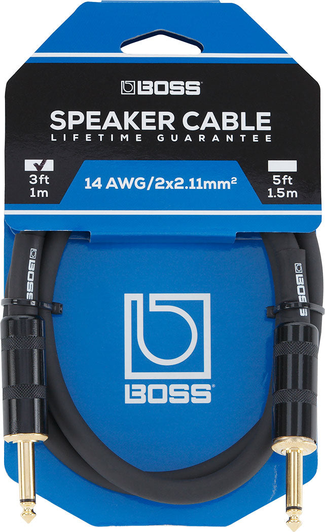 BOSS BSC-5 Speaker Cable, 5ft/1.5m, 14 AWG