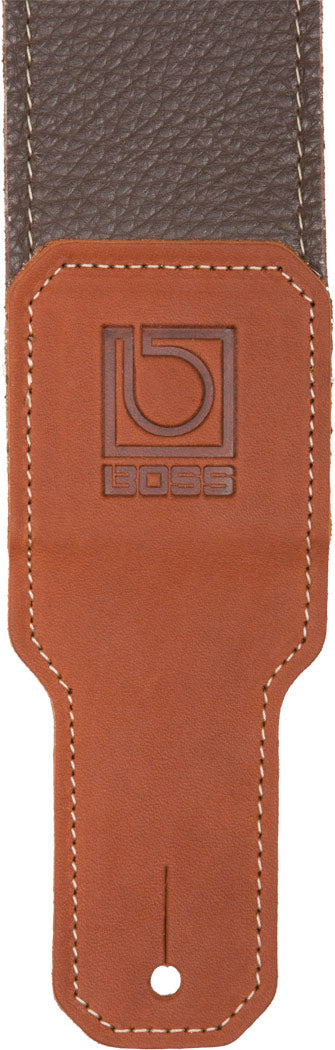 BOSS BSL-25-BRN 2.5" Brown Premium Leather Guitar Strap