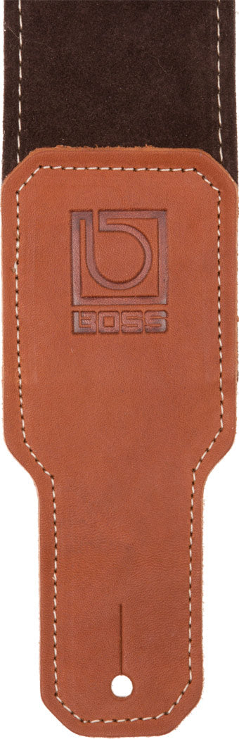 BOSS BSS-25-BRN 2.5" Brown Suede Guitar Strap