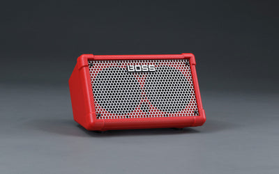 BOSS CUBE-ST2-R 10 Watt Stereo, Dual Channel Amplifier, Battery Powered (Red)