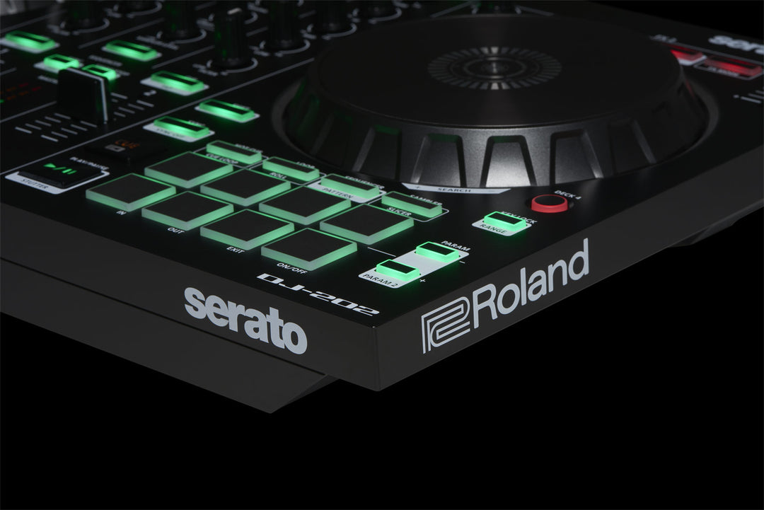 Roland DJ-202 4-deck Serato DJ Controller with Drum Machine