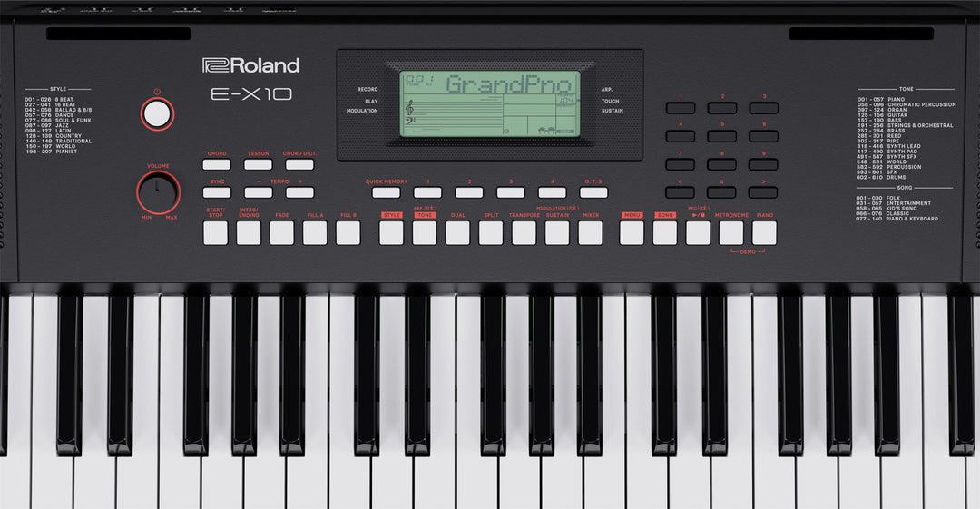 Roland E-X10 Arranger Keyboard – Roland Store London
