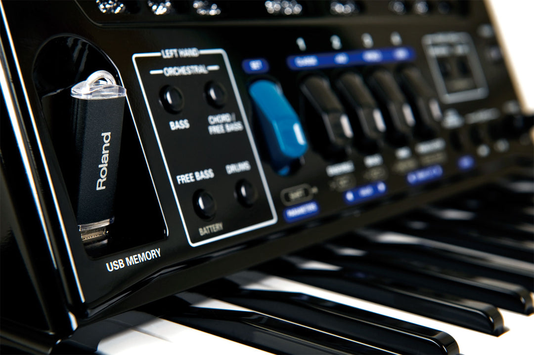 Roland FR-1X BK V-Accordion (Black, with Keys) – Roland Store London