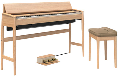 Roland KF-10-KO Artisan Digital Piano & Stool - Solid Wood Cabinet (Oak)