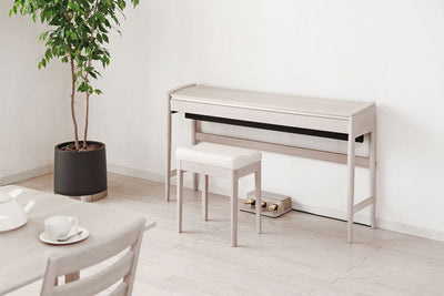 Roland KF-10-KS Artisan Digital Piano & Stool - Solid Wood Cabinet (Sheer White)