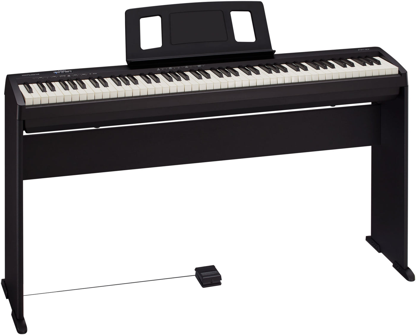 Roland FP-10-BK Digital Piano (Black) with KSCFP-10 Home Stand