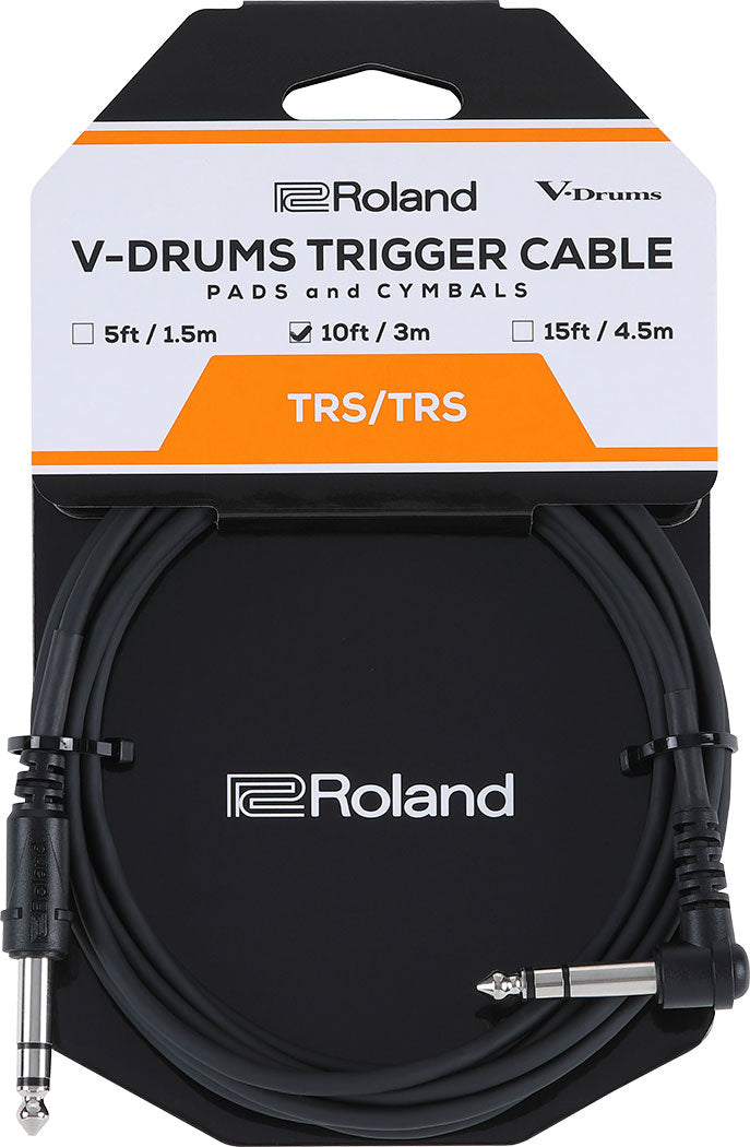 Roland PCS-10-TRA V-Drums Trigger Cable 10ft/3m Straight/Angled