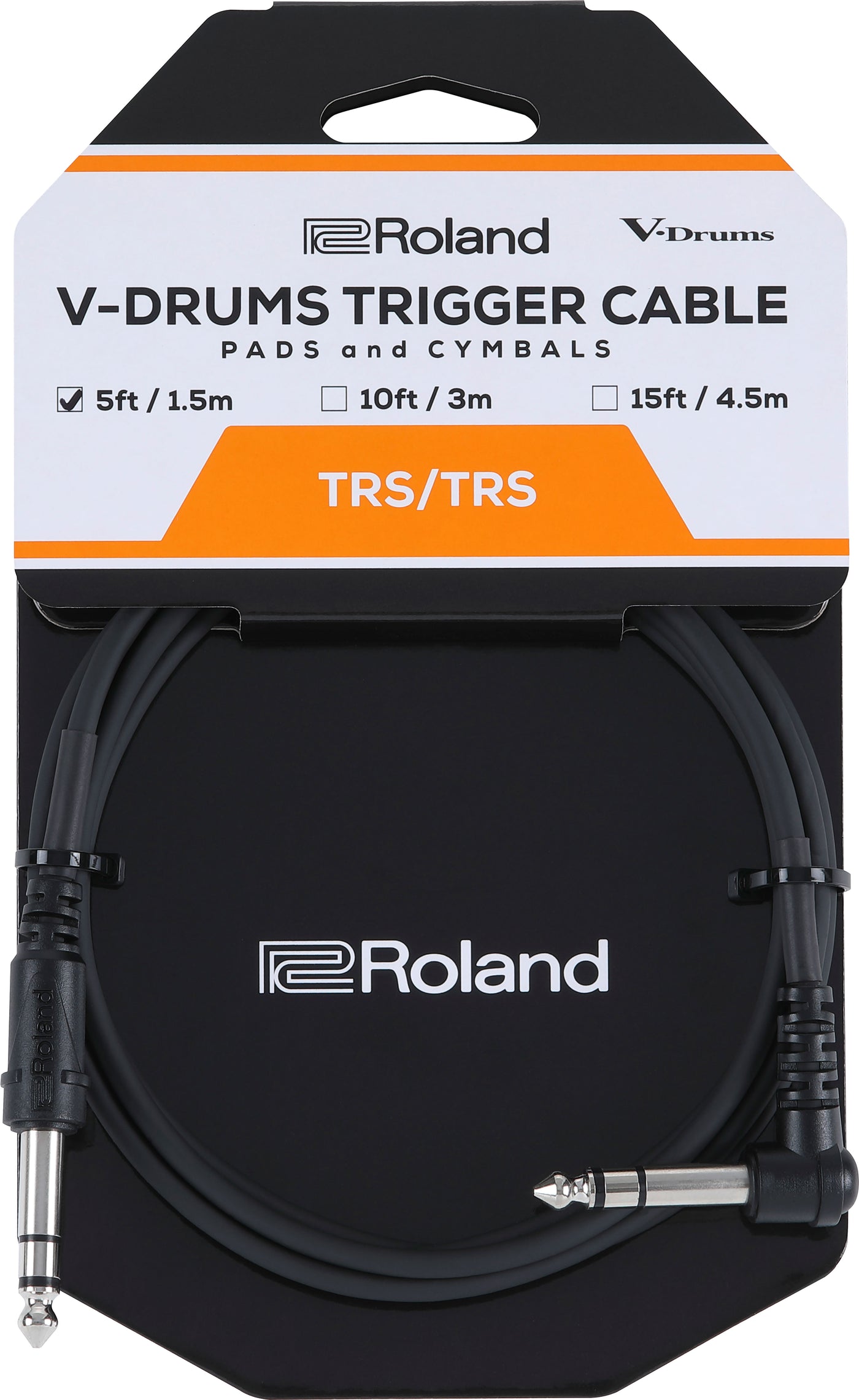 Roland PCS-5-TRA V-Drums Trigger Cable 5ft/1.5m Straight/Angled