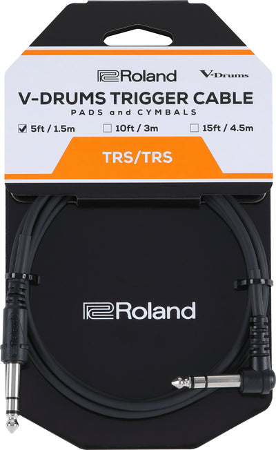 Roland PCS-5-TRA V-Drums Trigger Cable 5ft/1.5m Straight/Angled