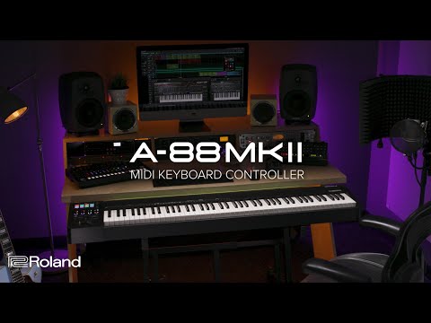 Roland A-88MK2 MIDI Keyboard Controller, 88 Weighted Keys – Roland