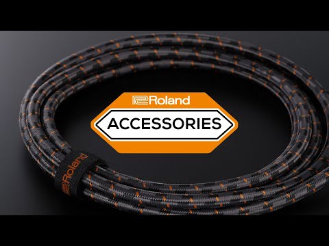 Roland RIC-B15A Instrument Cable, 15ft/4.5m,Angled/Straight 1/4" Jack, Black Series