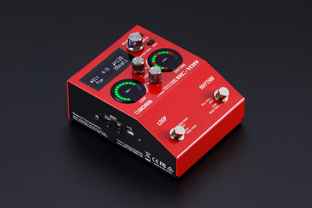 BOSS RC-10R Dual Track Rhythm Looper with Drum Machine – Roland