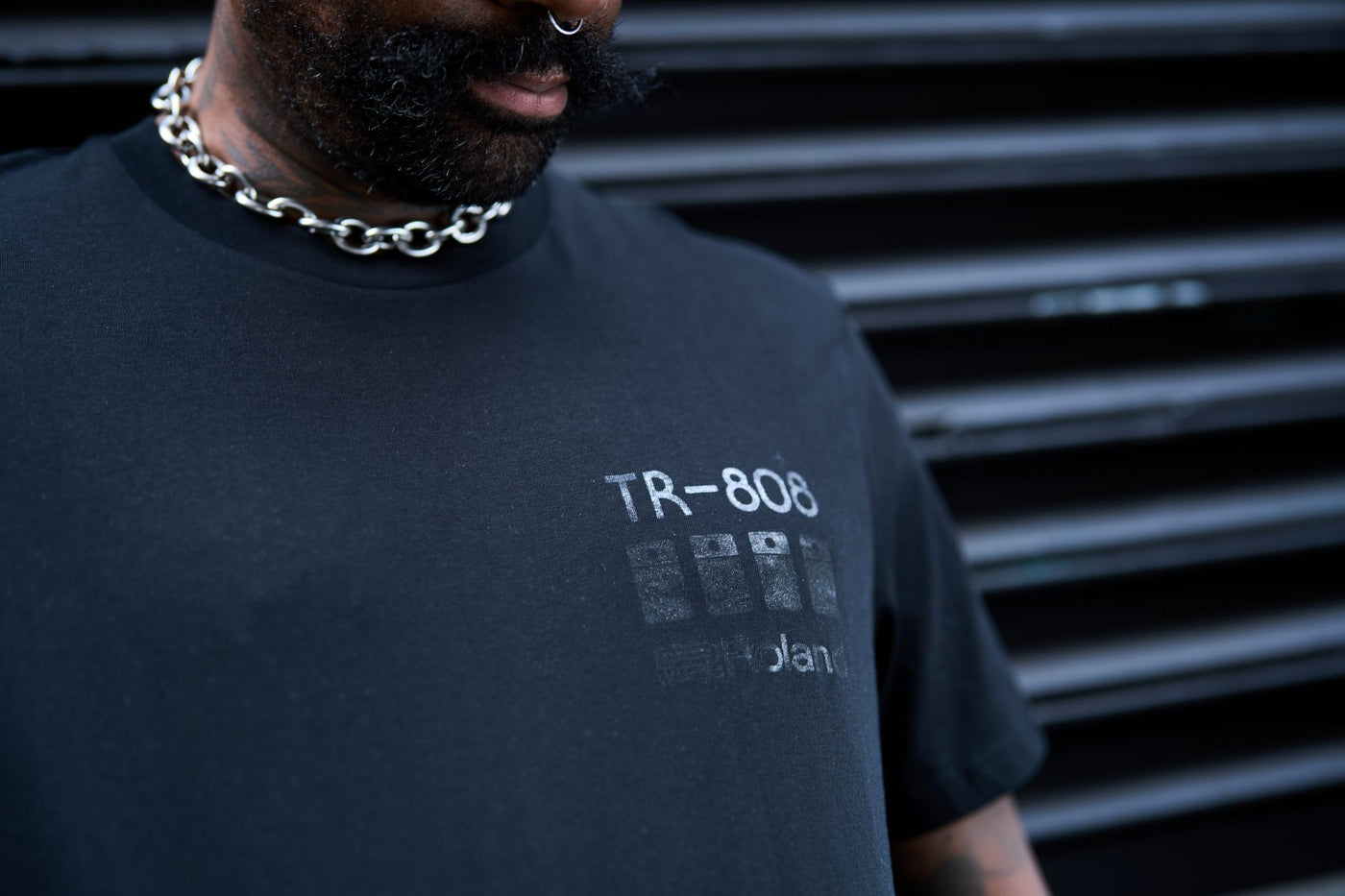 Roland 808 T-Shirt - Black on Black 2025