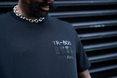 Roland 808 T-Shirt - Black on Black 2025