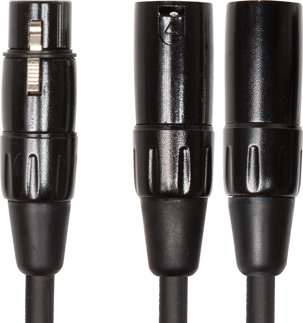 Roland RCC-YC-XF2XM Interconnect Cable, 6"/15cm, XLR(Female)-Dual XLR(Male), Y Cable