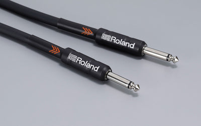 Roland RIC-B15 Instrument Cable, 15ft/4.5m, Straight/Straight 1/4" Jack, Black Series