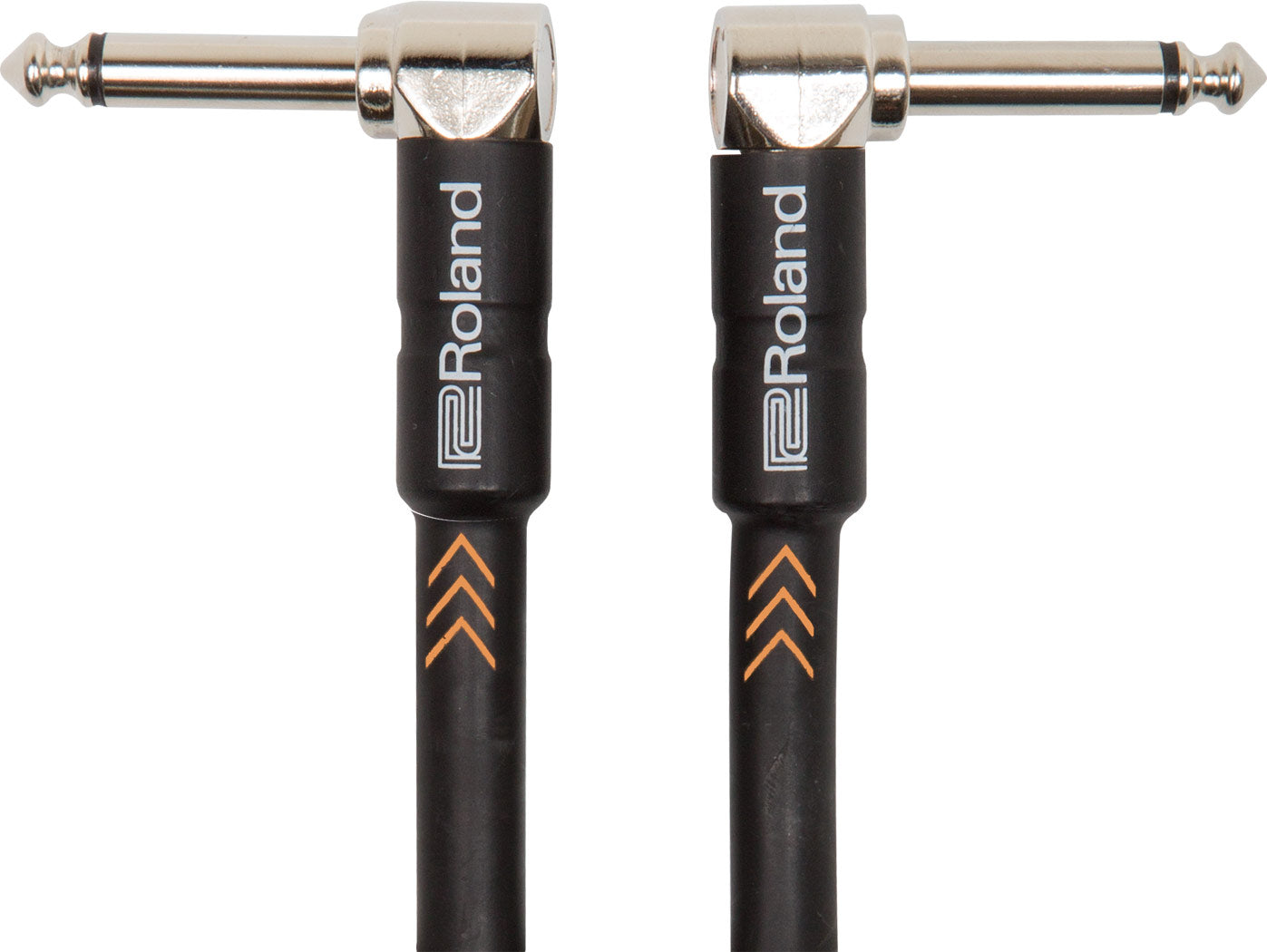 Roland RIC-BPC Instrument Cable, 6"/15cm, Angled/Angled 1/4" Jack, Black Series
