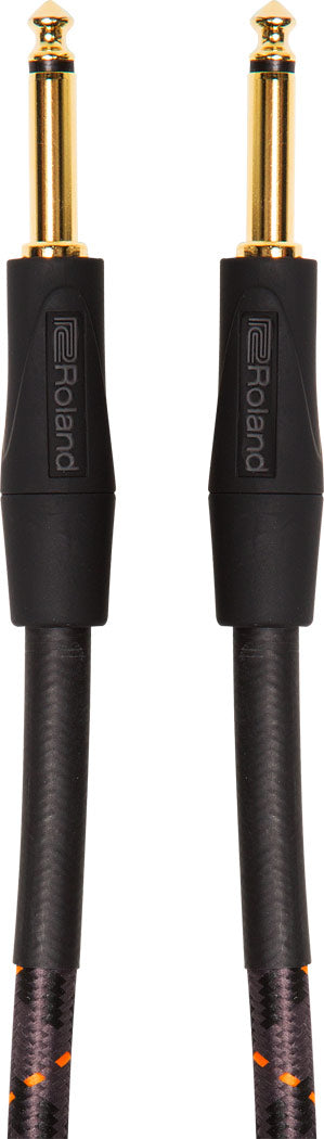 Roland RIC-G10 Instrument Cable, 10ft/3m, Straight/Straight 1/4" Jack, Gold Series