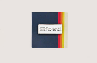Roland Enamel Pin, Black Logo, White, 2025