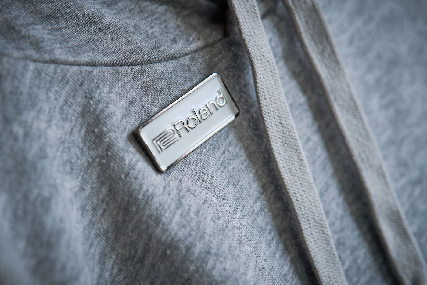 Roland Enamel Pin, Black Logo, White, 2025