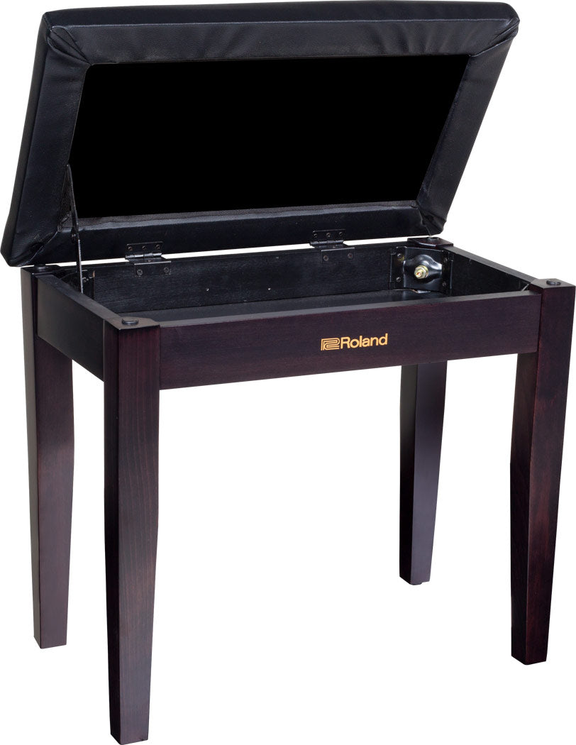 Roland RPB-100BK Piano Bench, Satin Black, Vinyl Seat, Music Compartment