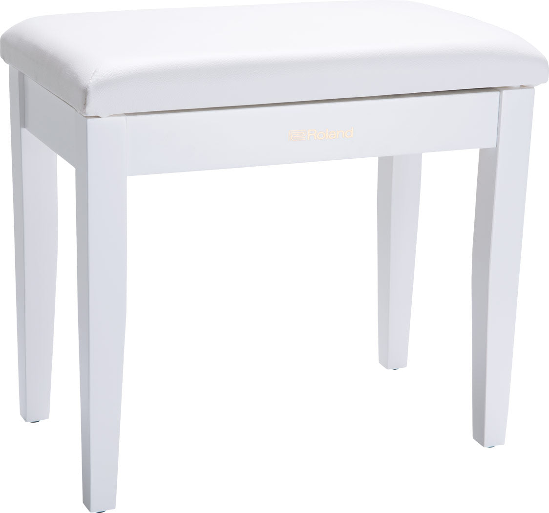 Roland RPB-100WH Piano Bench, Satin White, Vinyl Seat, Music Compartment